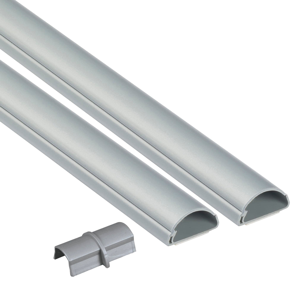 D-Line TV cord hider with half-round profile hides cables neatly.