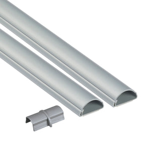 D-Line TV cord hider with half-round profile hides cables neatly.