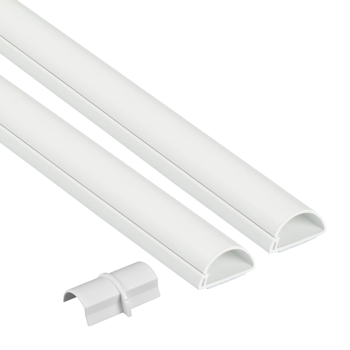 D-Line TV Cord Hider with half-round profile conceals wall cables for a tidier space.