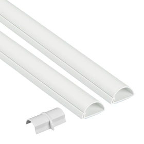 D-Line TV Cord Hider with half-round profile conceals wall cables for a tidier space.
