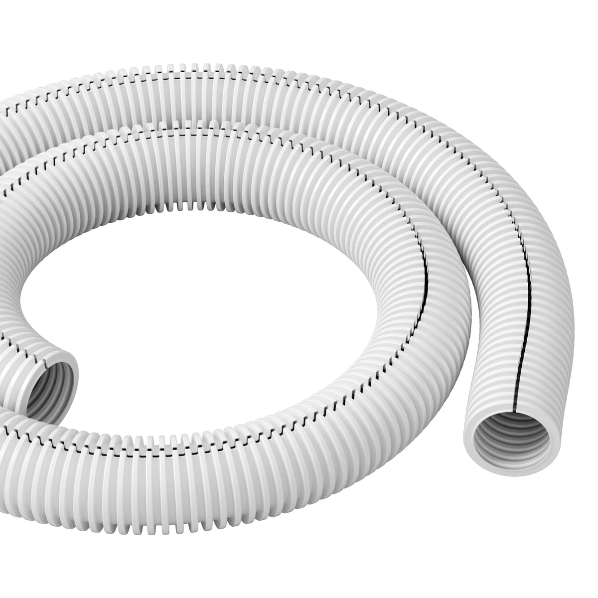 D-Line front packaging showing white 43in sleeve, neat cable concealment benefit