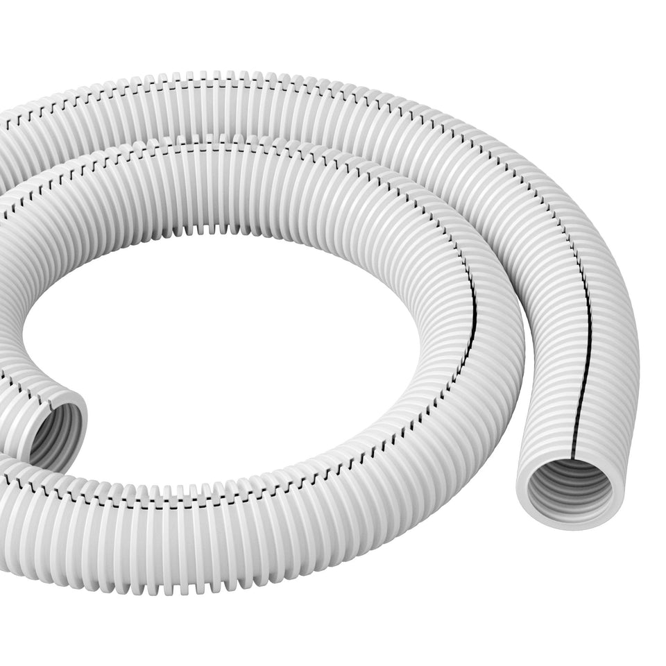 D-Line front packaging showing white 43in sleeve, neat cable concealment benefit
