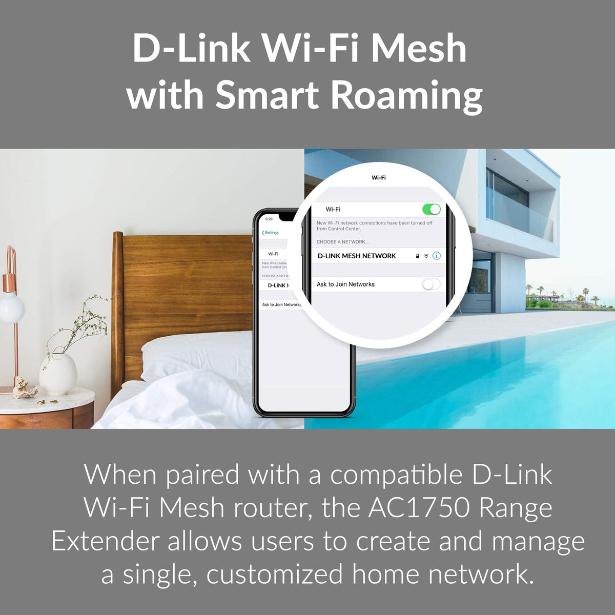 D-Link DIR-1260 side profile emphasizing compact footprint and placement flexibility