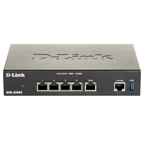 D-Link DSR-250v2 front view for compact office VPN setup.
