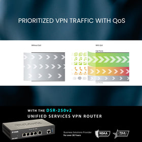 D-Link DSR-250v2 web-based management UI for easy setup and monitoring.