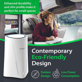 D-Link G530 gigabit Ethernet ports for fast wired connections to devices.