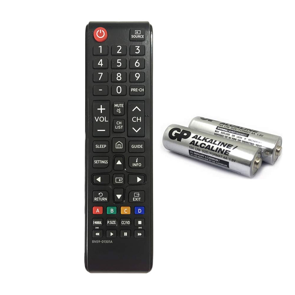 D.Vordingborg BN59-01301A remote packaging with batteries included for immediate setup.