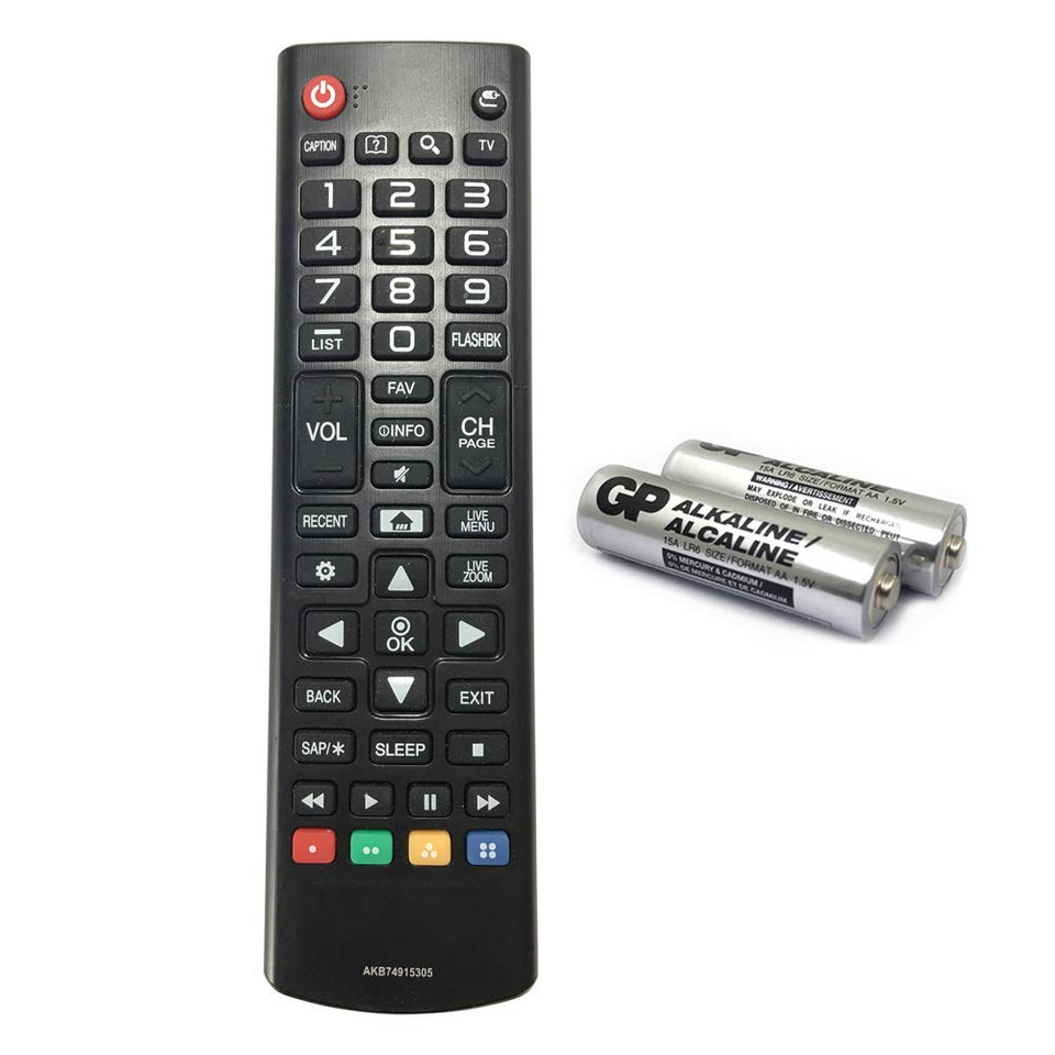 D.Vordingborg front view of AKB74915305 remote showing all buttons and easy usability