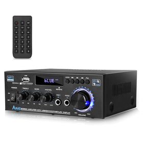 Daakro AK45 front panel LED display and knobs showing easy control