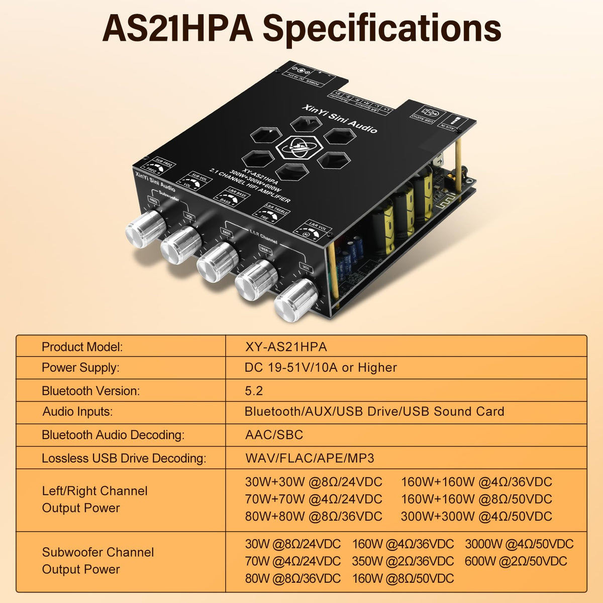 Daakro AS21HPA 2.1-channel demo for immersive home audio