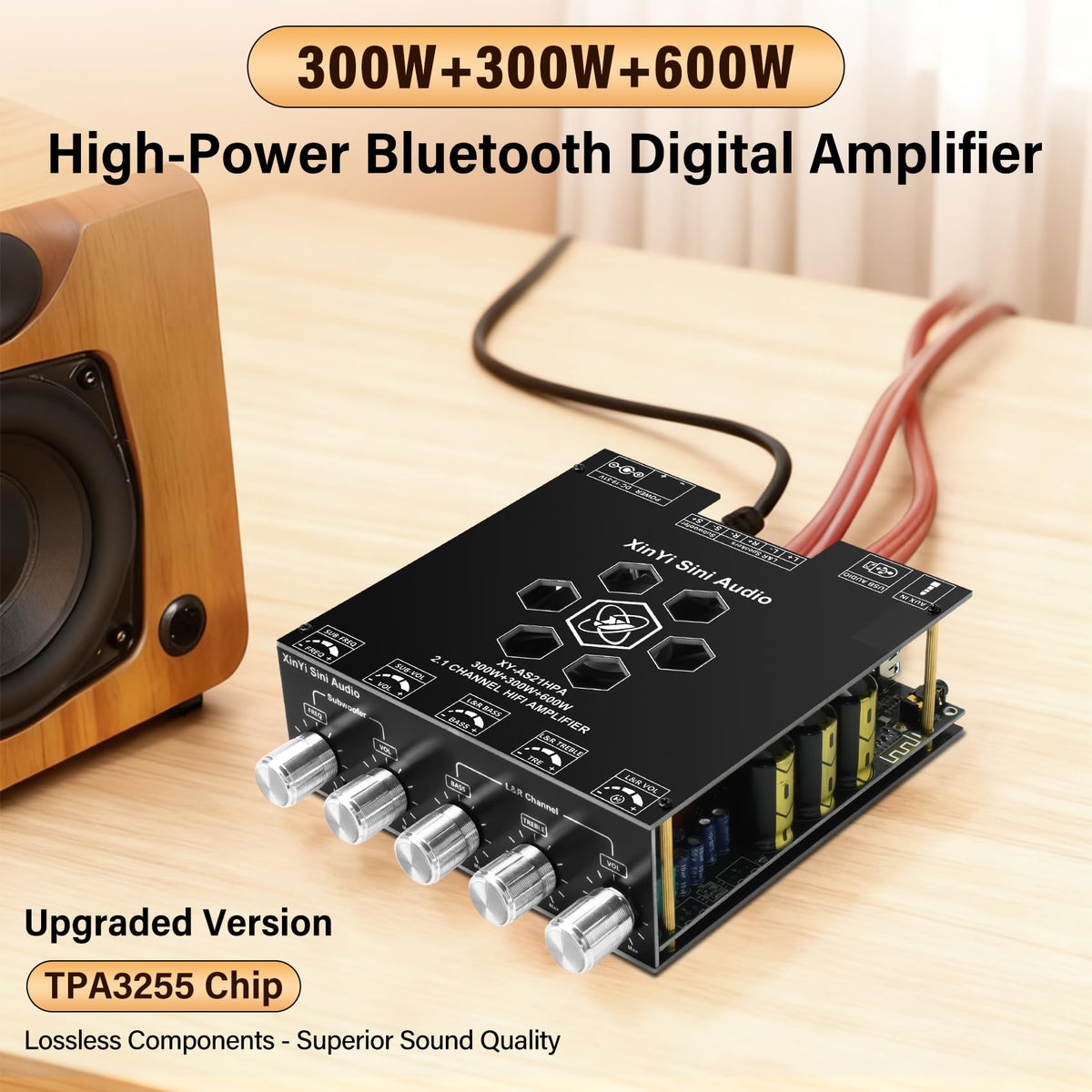 Daakro AS21HPA front panel ports for input and control