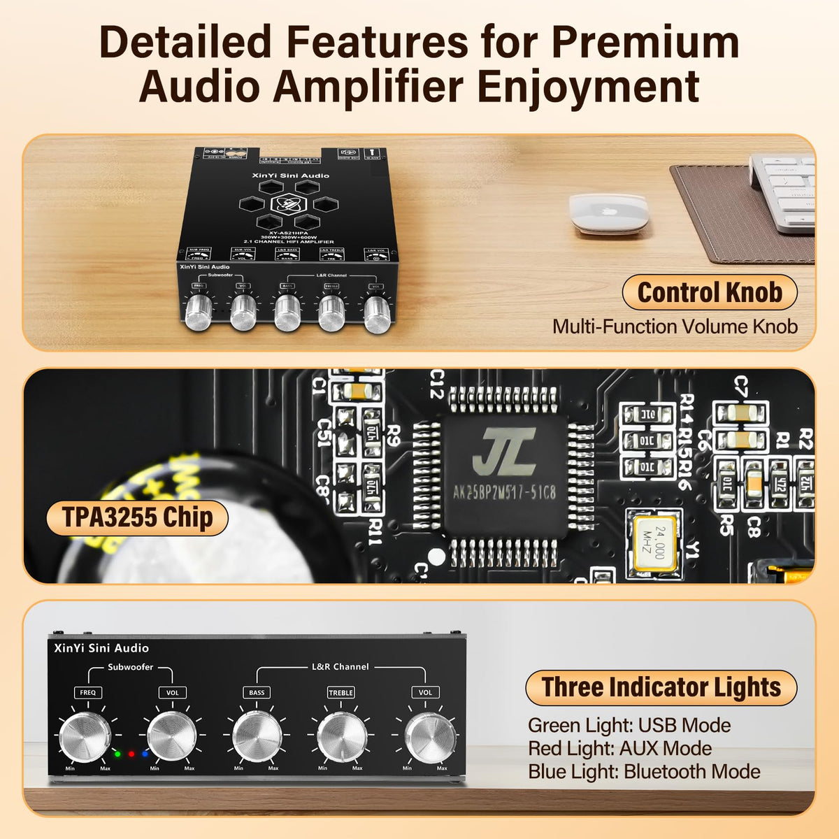 Daakro AS21HPA power input demonstrating 19-51V compatibility
