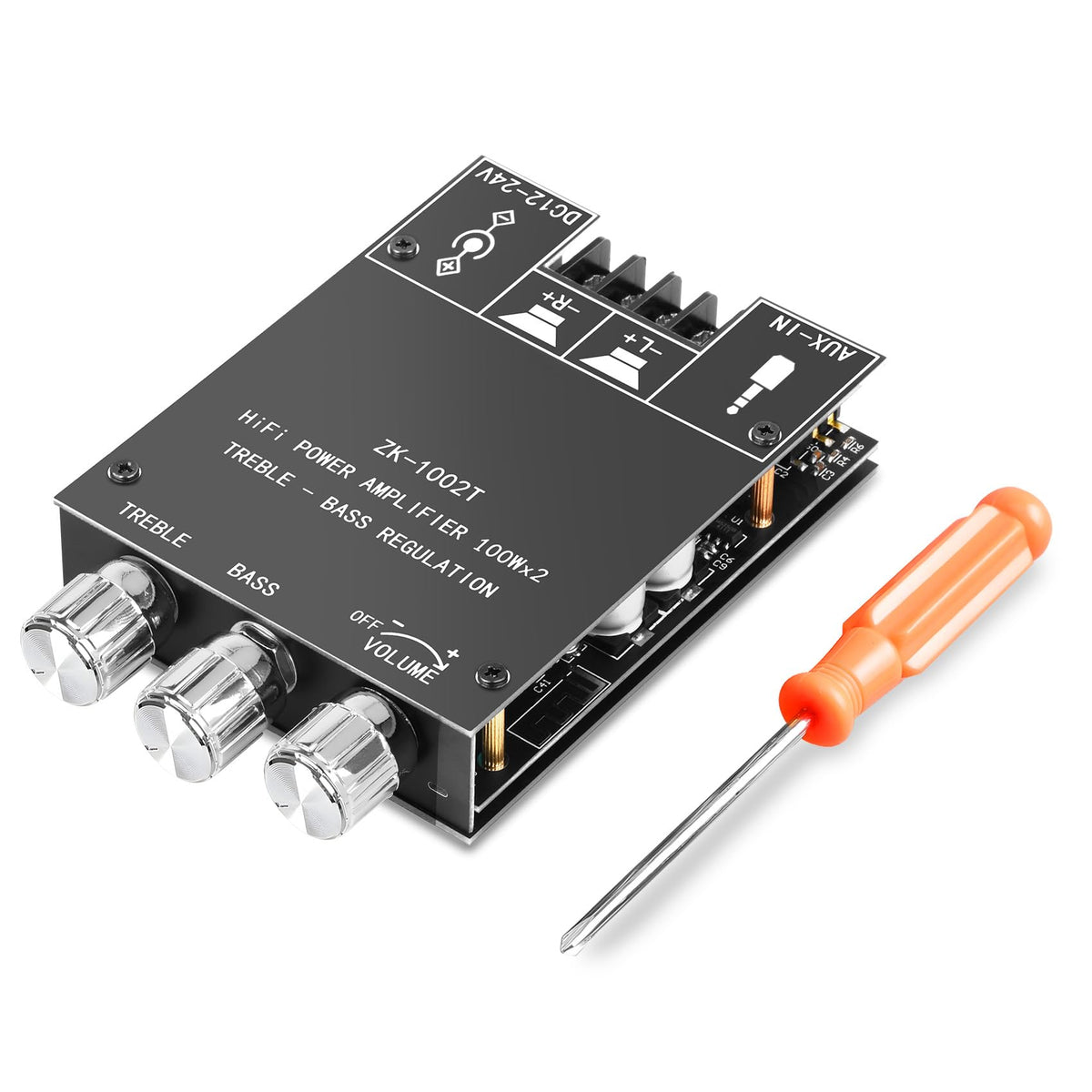 Daakro ZK-1002T front panel controls for bass and treble