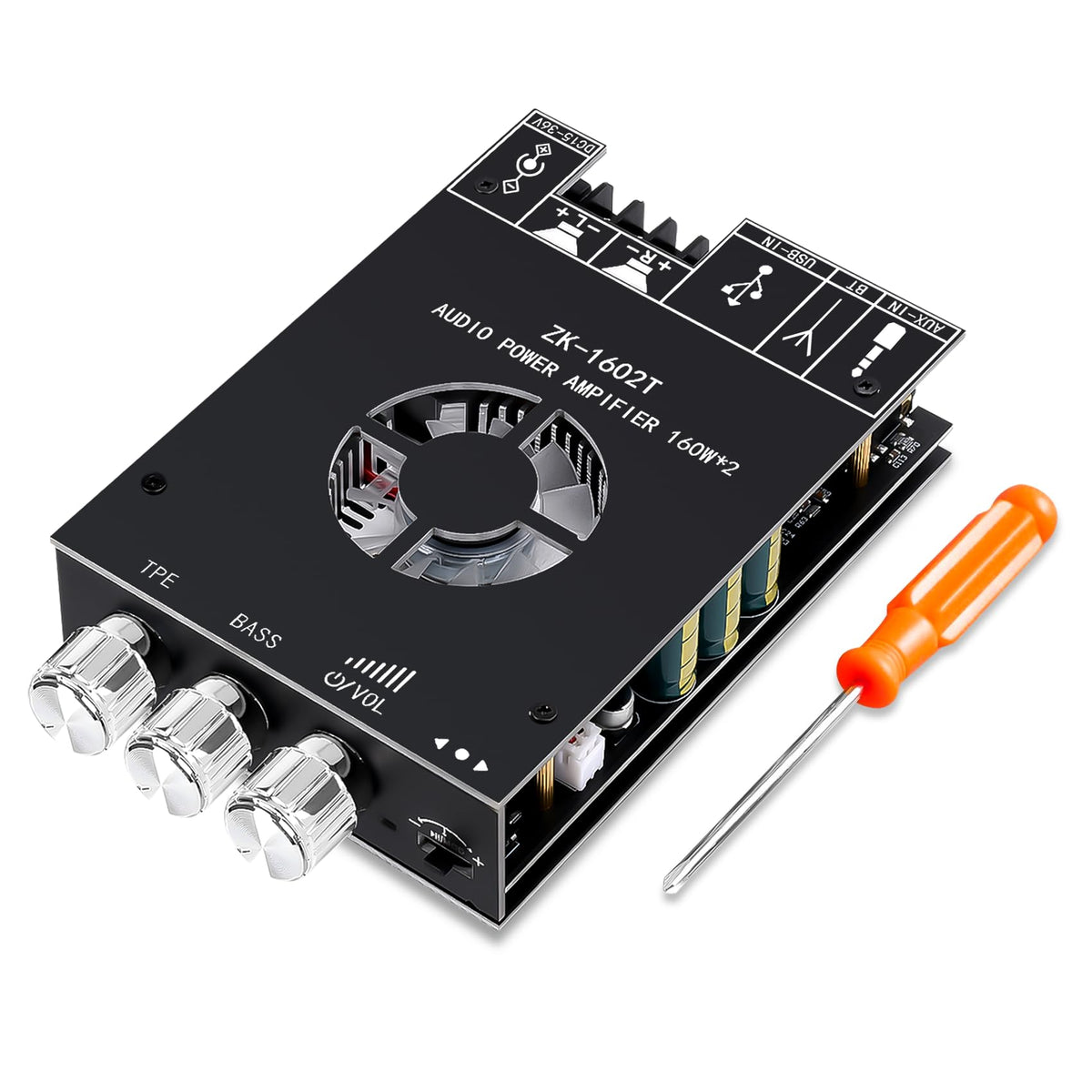 Daakro ZK-1602T top view shows compact DIY friendly amplifier board for home audio