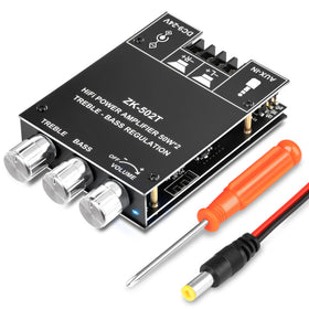 Daakro ZK-502T front view highlighting dual 50W outputs for room-filling audio