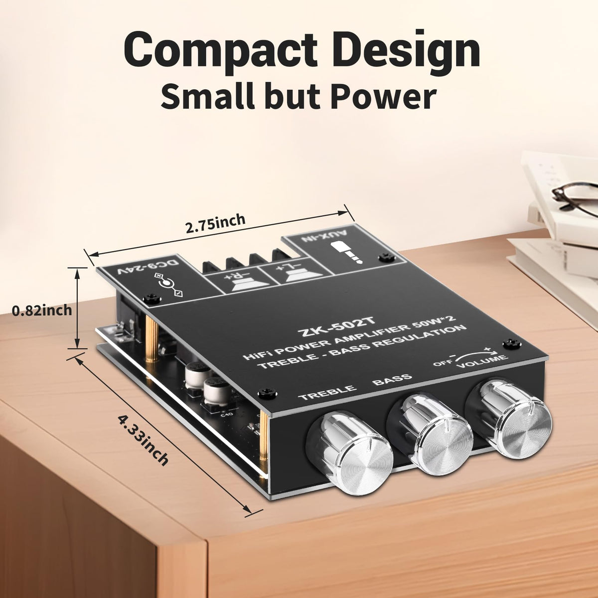 Daakro ZK-502T power input connector demonstrating flexible 12–24V supply