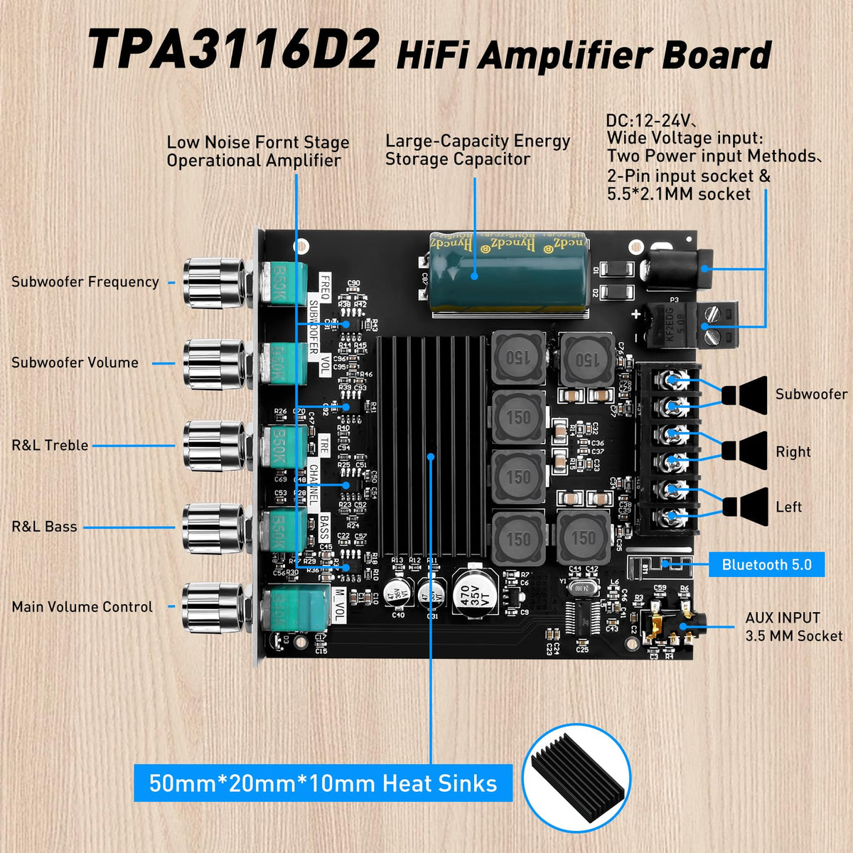 Daakro ZK-TB21 rear panel shows wiring and safety connections