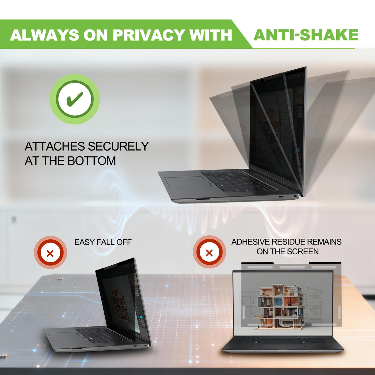 Dabernur privacy screen 14in daily usage on the go for commuters