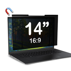 Dabernur magnetic privacy screen 14in front view reduces glare while protecting privacy