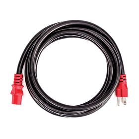 D'Addario IEC power cable with IEC-to-NEMA plug for reliable stage power