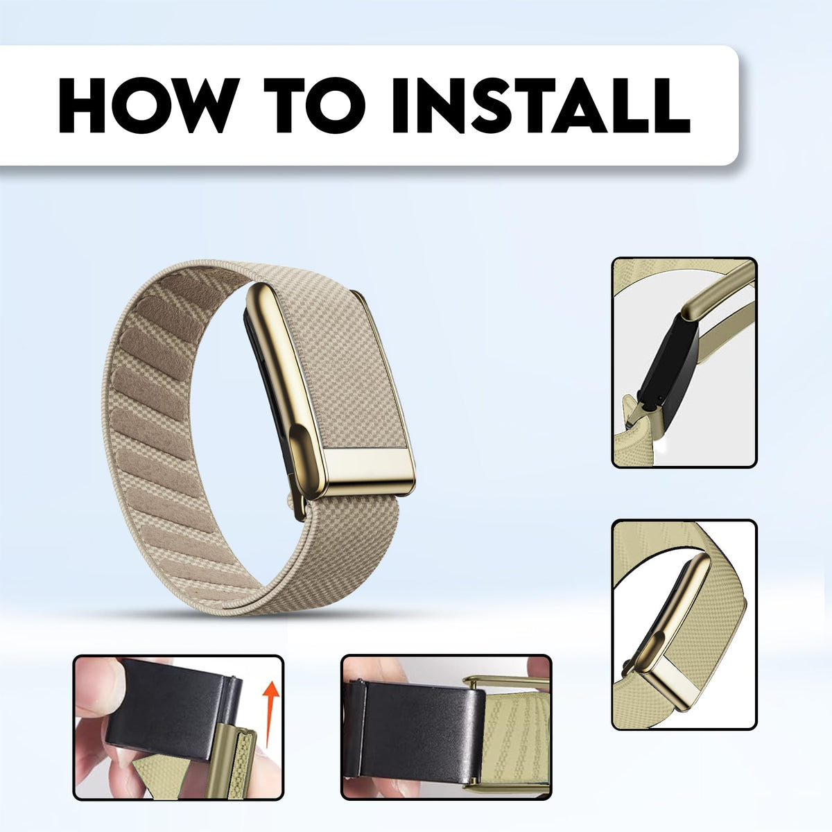 DADO band worn by runner showing stable fit during activity