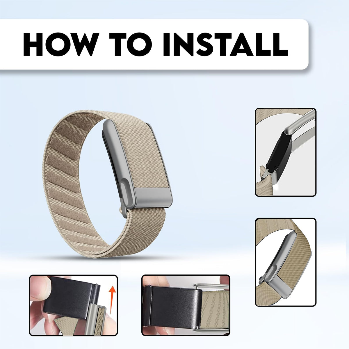 DADO band worn on wrist during workout showing stable sensor placement