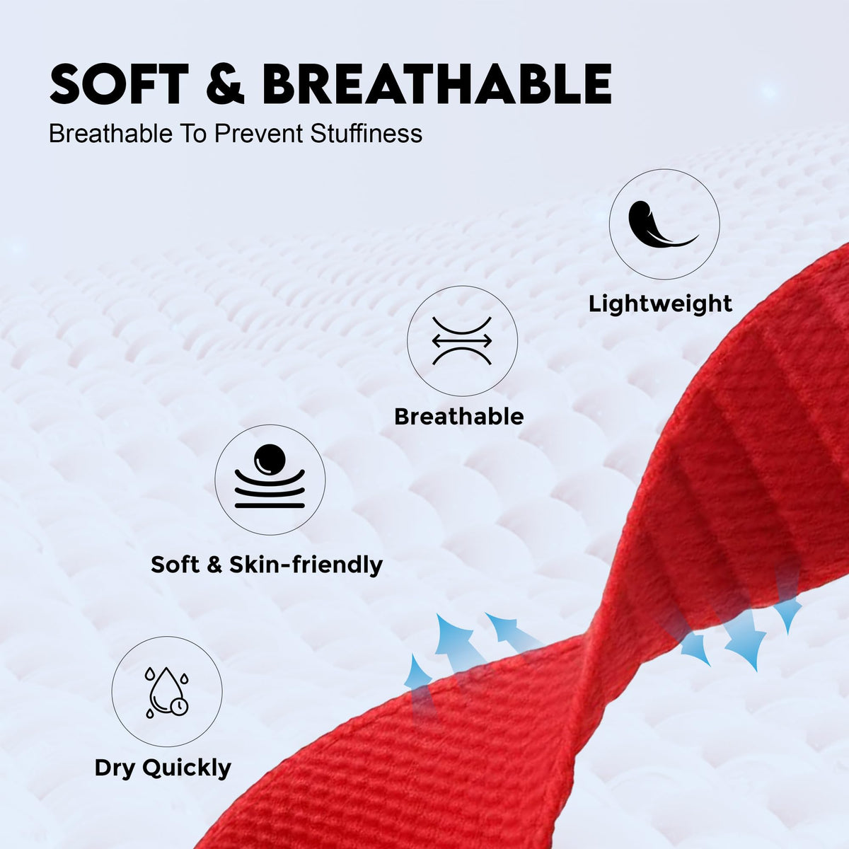 DADO close-up nylon texture showing breathable weave and comfort