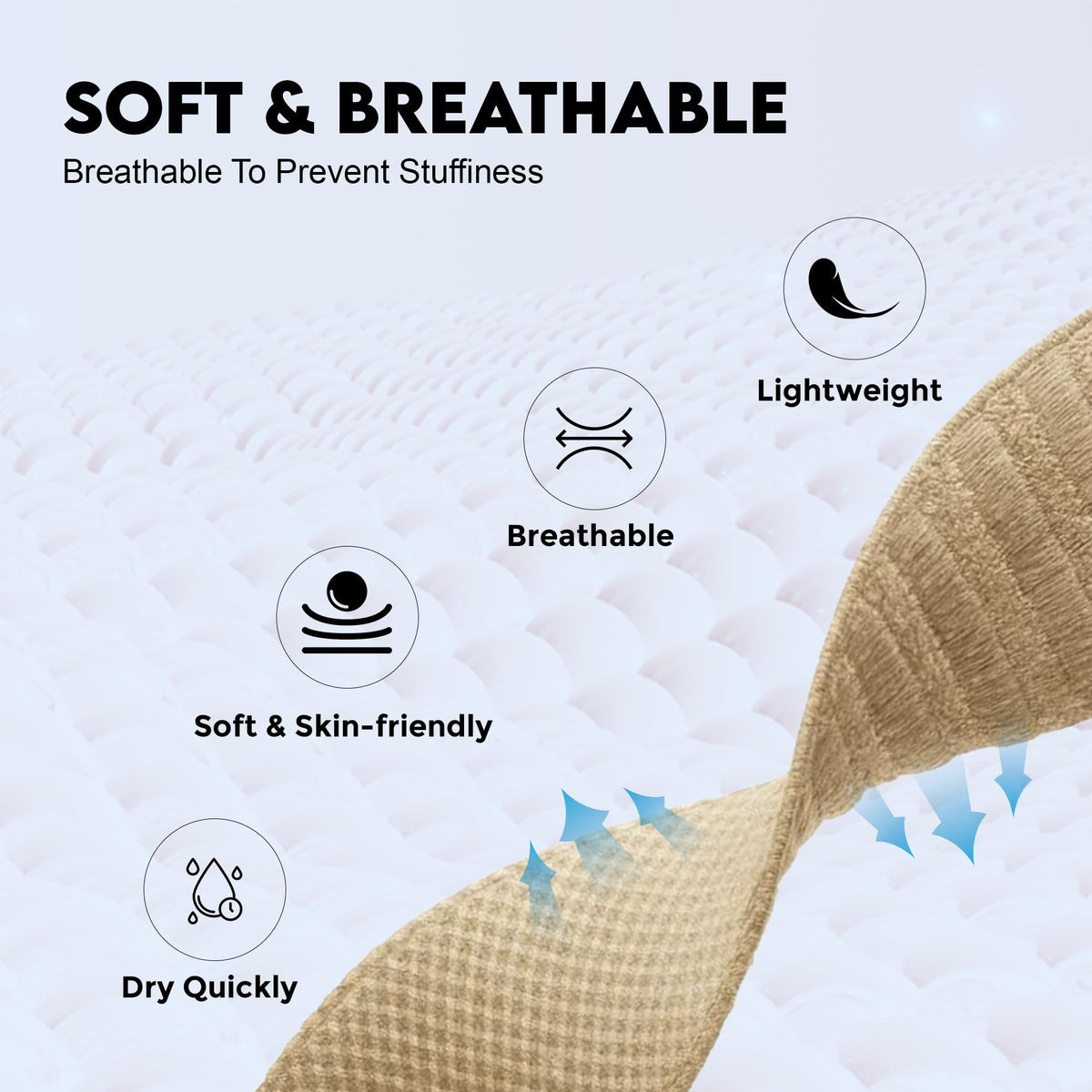 DADO close-up of nylon weave texture highlighting breathability and softness
