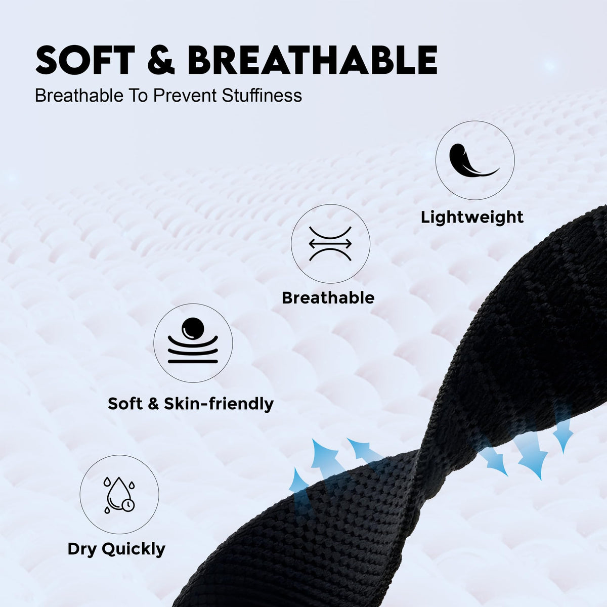 DADO close-up showing breathable nylon weave for comfortable airflow