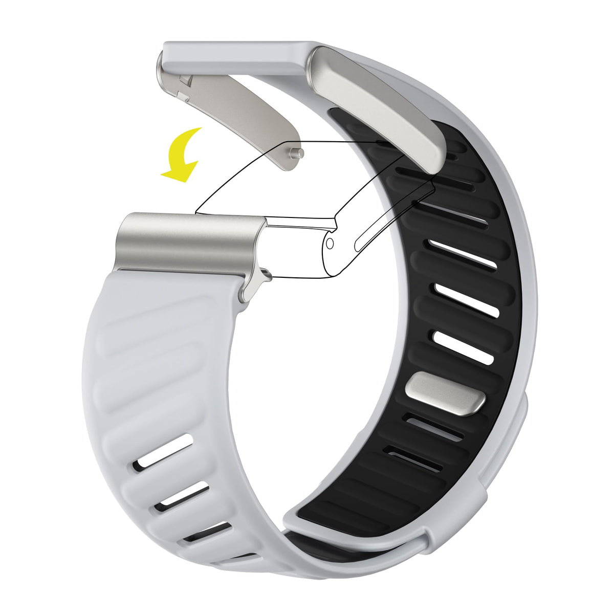DADO silicone wristband with adjustable loop fits unisex sizes comfortably.
