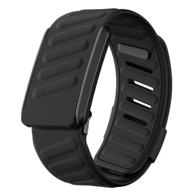 DADO Comfort silicone wristband for Whoop 4.0, all-black, secure daily wear during workouts.