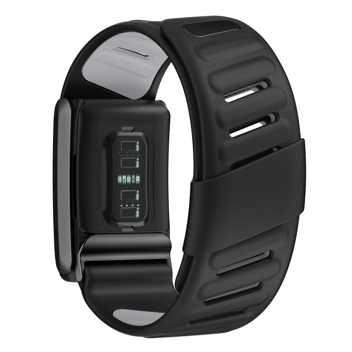 DADO Comfort wristband with U-shaped connector shows secure attachment.