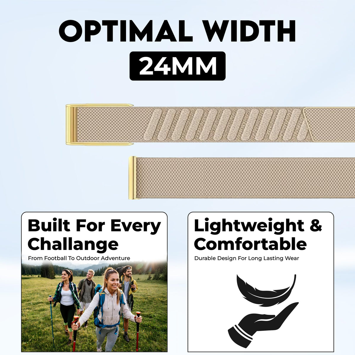 DADO connector detail demonstrating secure WHOOP attachment benefit