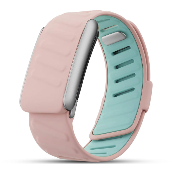 DADO front band view showing pink color and secure fit benefit