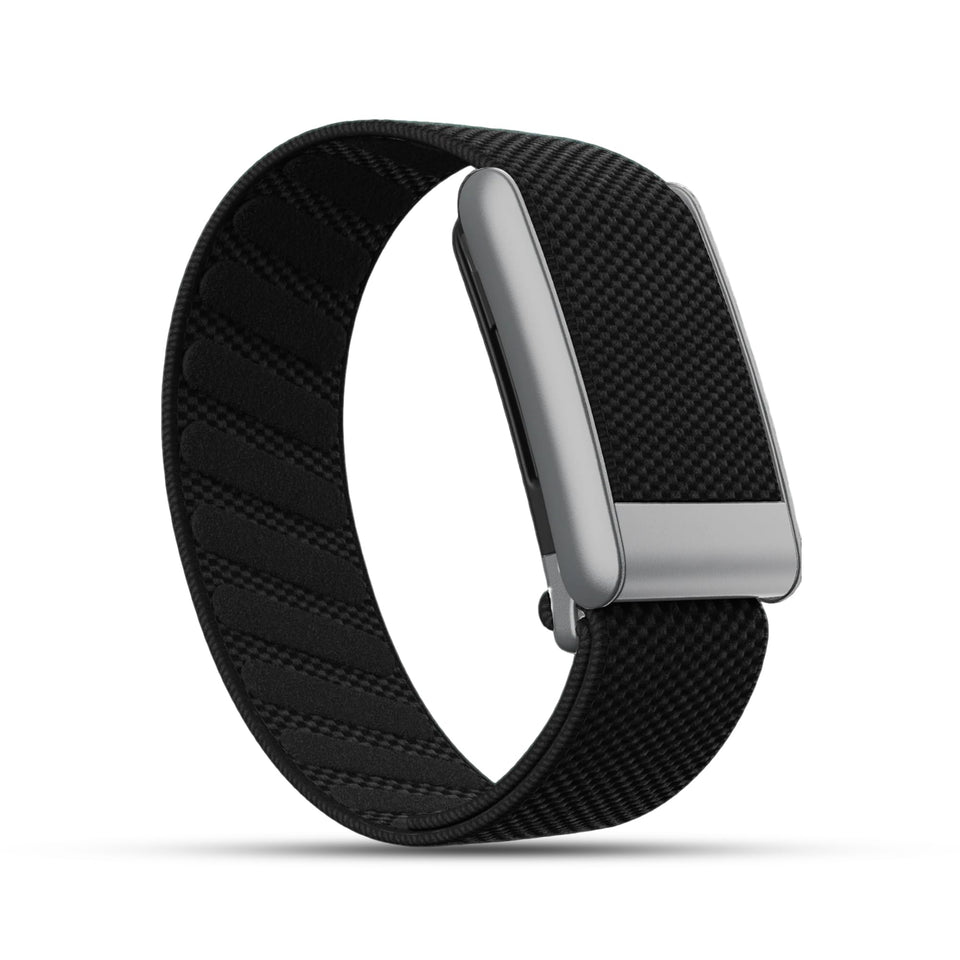 DADO front view black strap showing clean fit and secure hold