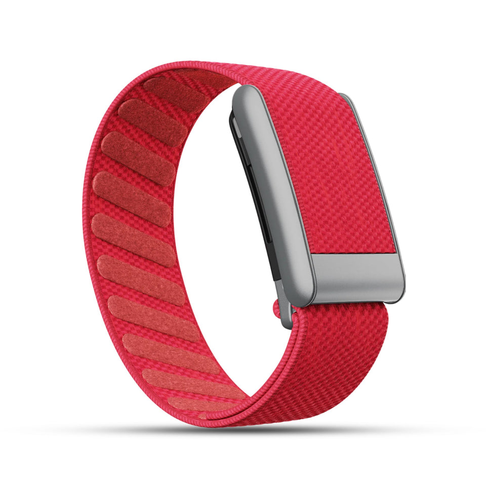 DADO front view red band showing clean profile and secure fit