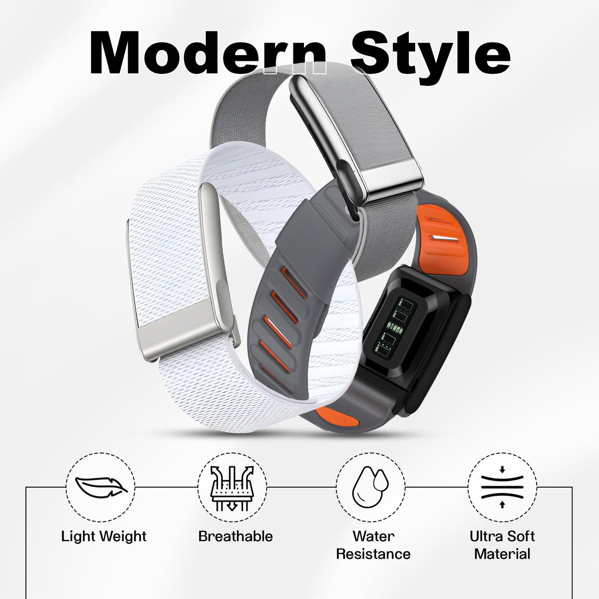 DADO premium woven nylon strap, sleek texture for a premium look.
