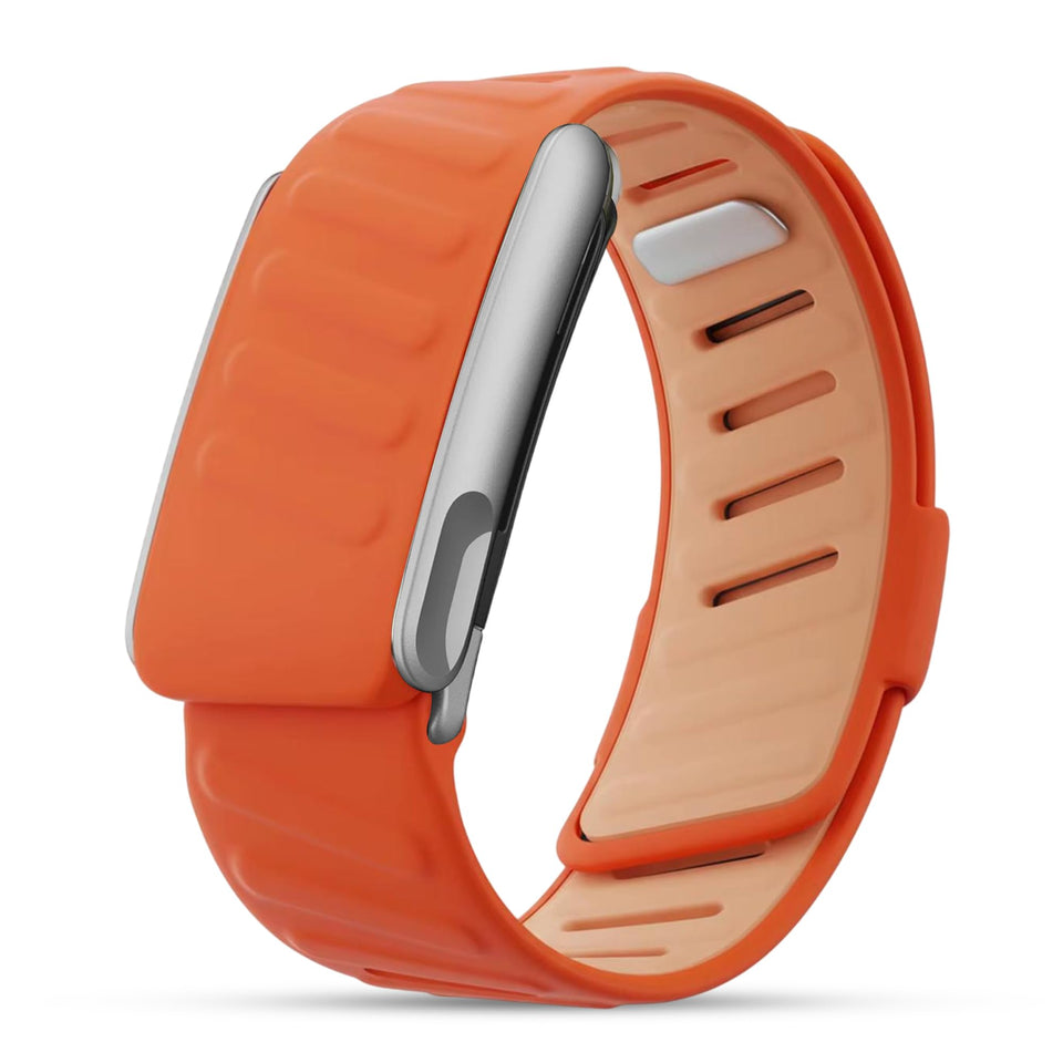 DADO WHOOP 5.0 orange silicone sport band—breathable daily comfort on the wrist