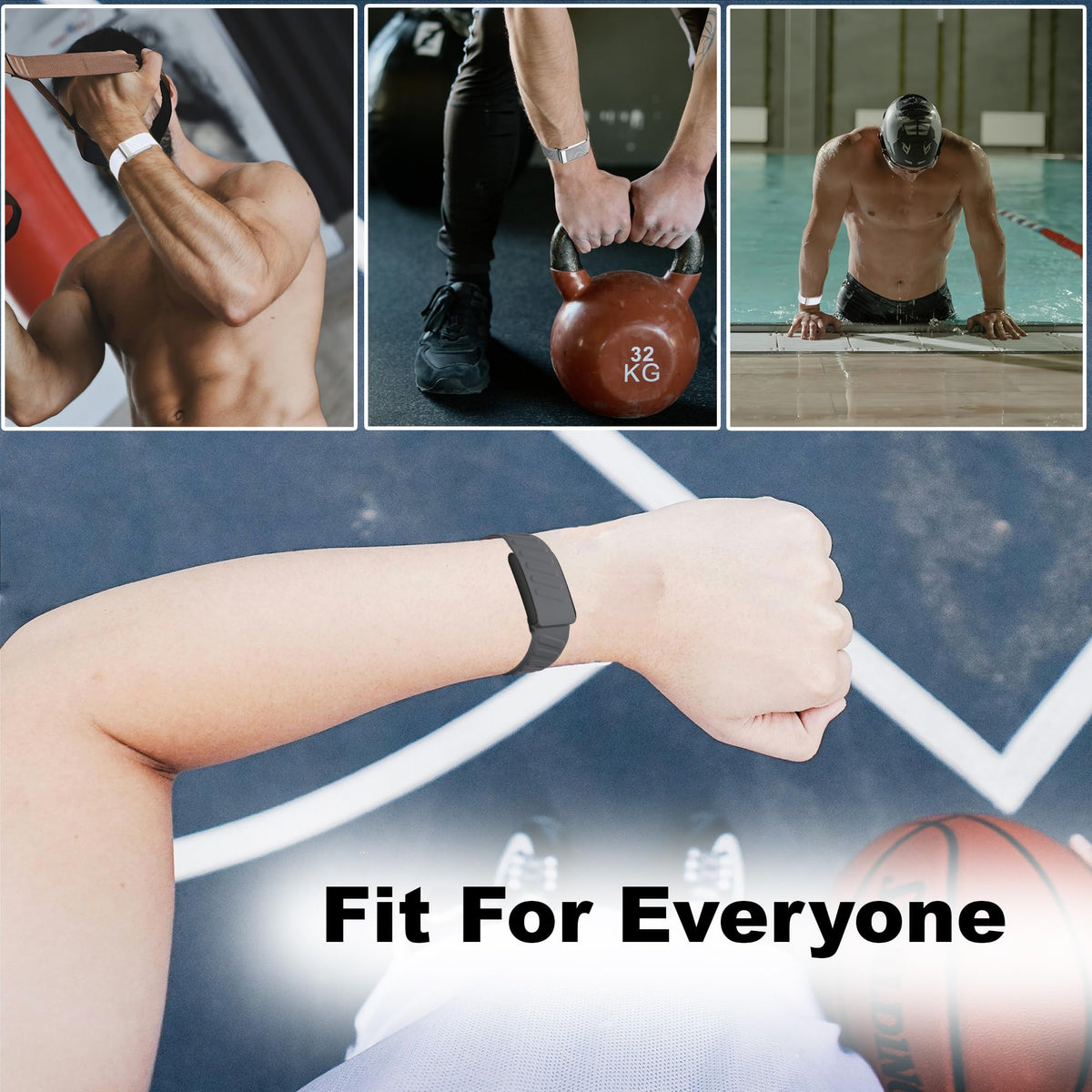 DADO Whoop 5.0 compatible band on wrist during training.
