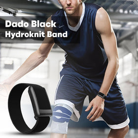 DADO hydroknit nylon strap resists water during workouts and swims.