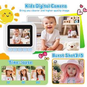 Dafotil Instant Print Camera 2.4-inch screen aids quick photo previews