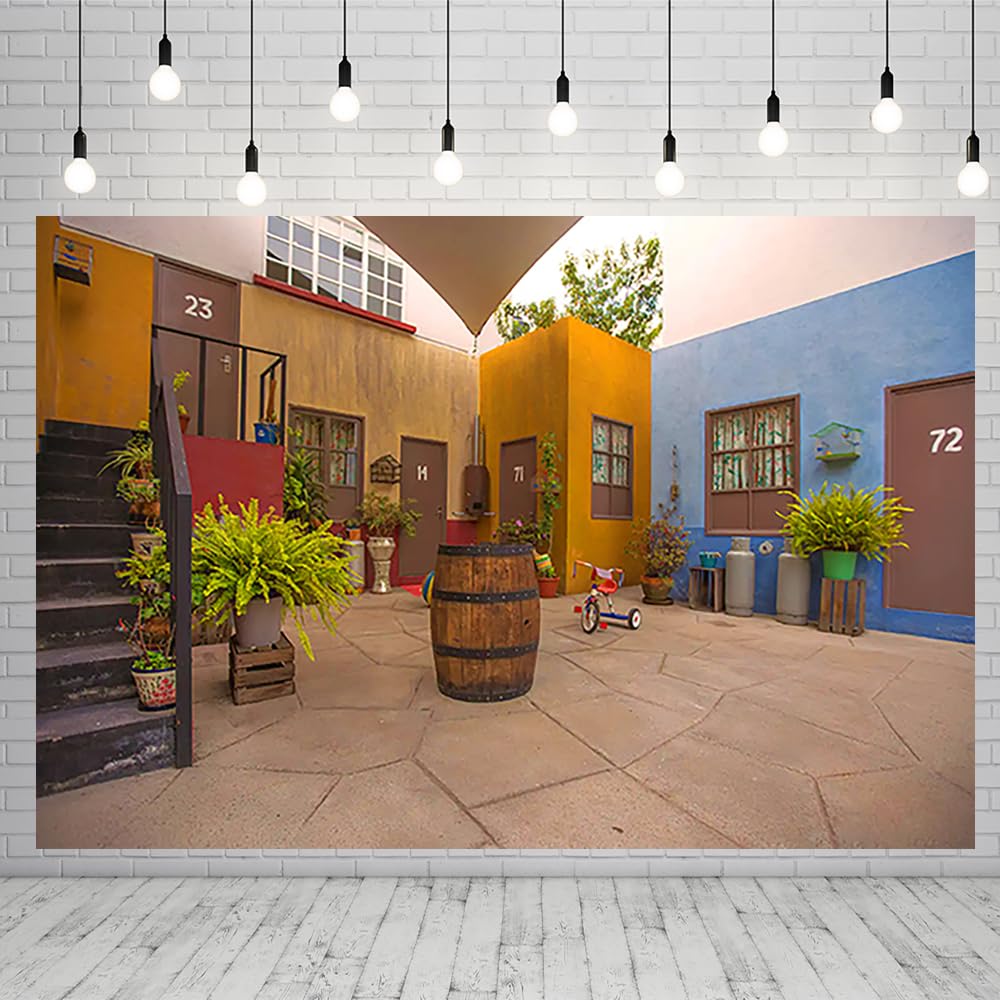 Dahick El Chavo backdrop front display showing full 59x38in banner for vibrant party photos