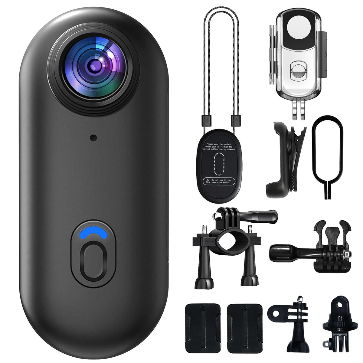Dahocamgo 4K mini body camera POV shot for hands-free adventure recording.
