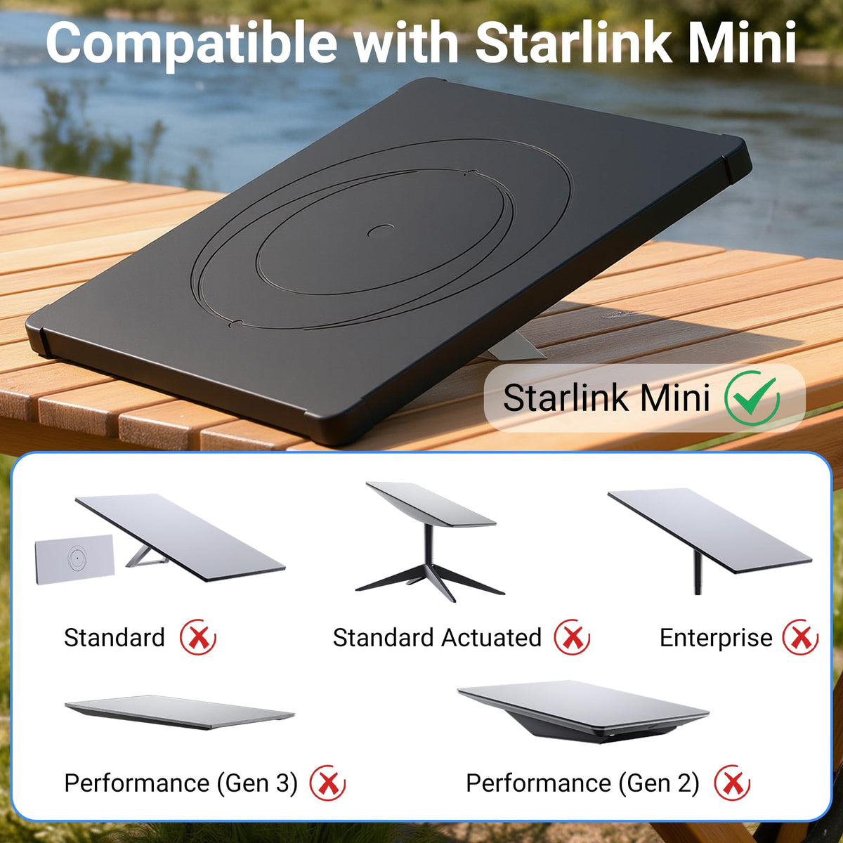 The waterproof seal prevents moisture exposure, keeping Starlink Mini dry during rain and humidity.