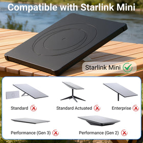 The waterproof seal prevents moisture exposure, keeping Starlink Mini dry during rain and humidity.