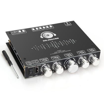 DAJUNGUO S350HS front panel showing controls and Bluetooth indicator for easy setup