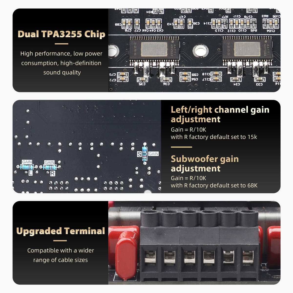 Dajunguo S600X-W multiple inputs enable flexible device connections.