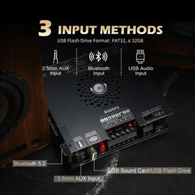 DAJUNGUO X400HS side view showing DC jack, USB, AUX and antenna connection benefit