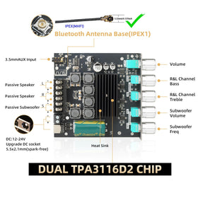 DAJUNGUO ZK-TB21 with AUX input and ports for easy device pairing.