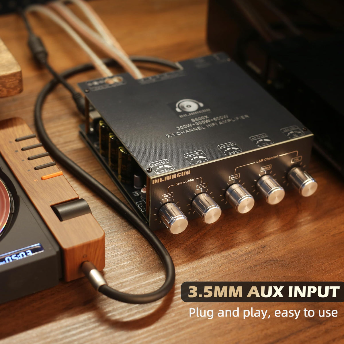 Gold plated DC socket on DAJUNGUO S600X minimizes connection issues